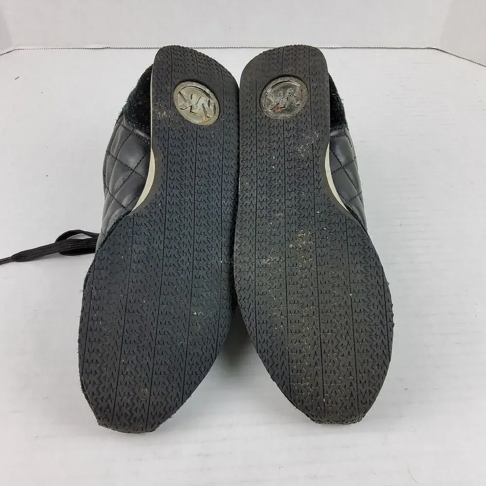 Michael Kors MK Women’s Quilted Leather Suede Sneakers Size 9M
